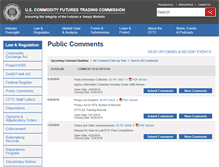 Tablet Screenshot of comments.cftc.gov